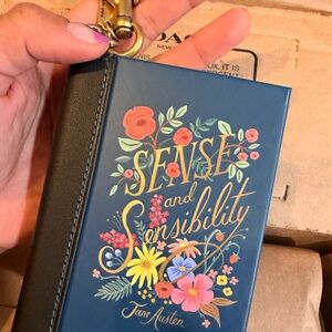 Sense and Sensibility Floral Hardcover Book charm